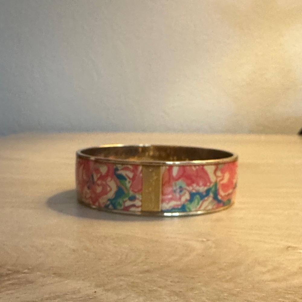 Colorful Lilly Pulitzer Gold-Tone Bangle Bracelet